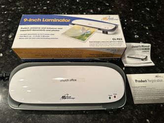 9 Inch Laminator Royal Sovereign For $35!