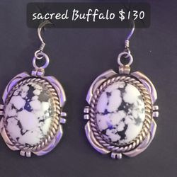 Sacred Buffalo Ear Rings