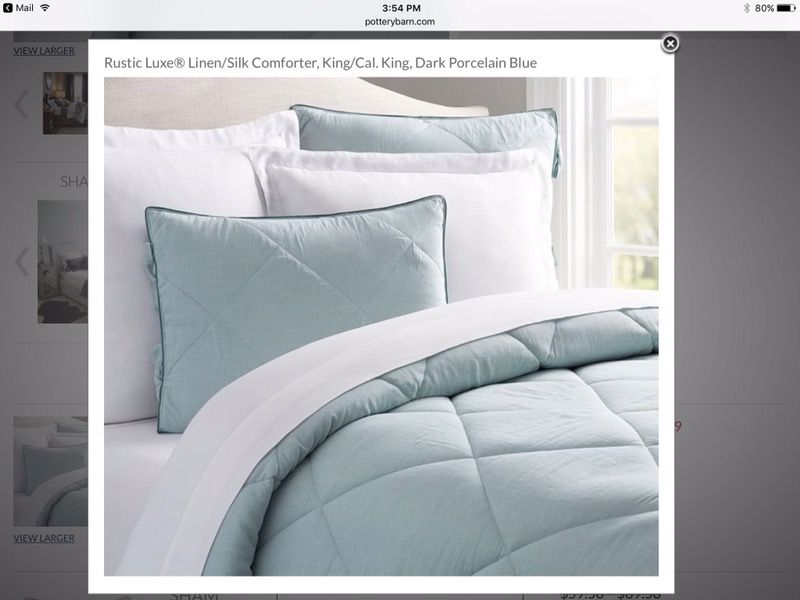 Potterybarn California King Comforter and Shams