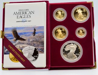 1995-W American Eagle 10th Anniversary 5-Coin Proof Set – Rare