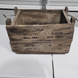 OLD AMMUNITION WOODEN CRATE