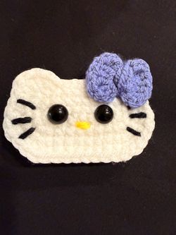 Kitty Purple Bow Hair Clip