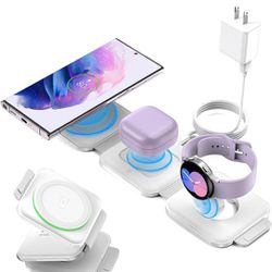 Lopuion 3 Way Foldable Travel Cell Charger Station for Samsung