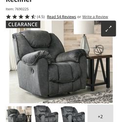 PREMIUM PROTECTION PLAN included Ashley Capehorn Reclining couch AND Chair
