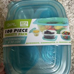100 Pieces Plastic Containers 