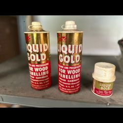ADVERTISING .......LIQUID GOLD... Cans Are Partially Full Great For Collectors Of Advertising