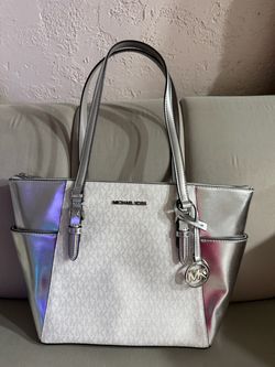 New Michael Kors tote bag medium size silver