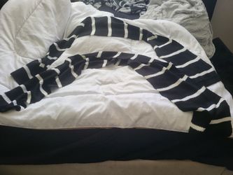 Long White and Black scarves