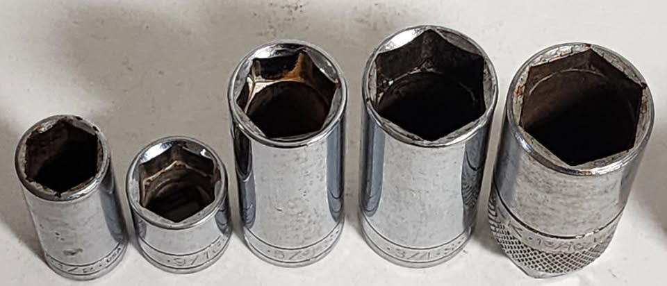SK 9 Piece Mixed SAE & Metric Socket Lot USA Made
