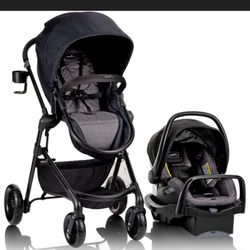 evenflo pivot modular travel system.