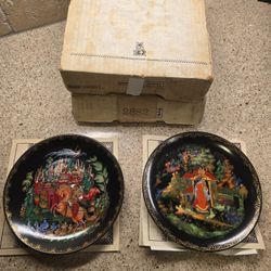 🔥 **Vintage Russian Collector Plates – Set w/ Certificates** 🔥