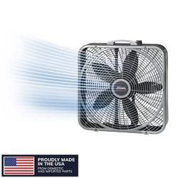 Lasko
Power Plus 20 in. 3 Speed Box Fan for Home in Gray with Weather , 2000 CFM, Carry Handle