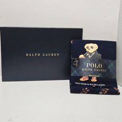 Polo Ralph Lauren Polo Bear Men's Pajama Set Navy Blue/MED  NWT & Gift Box 