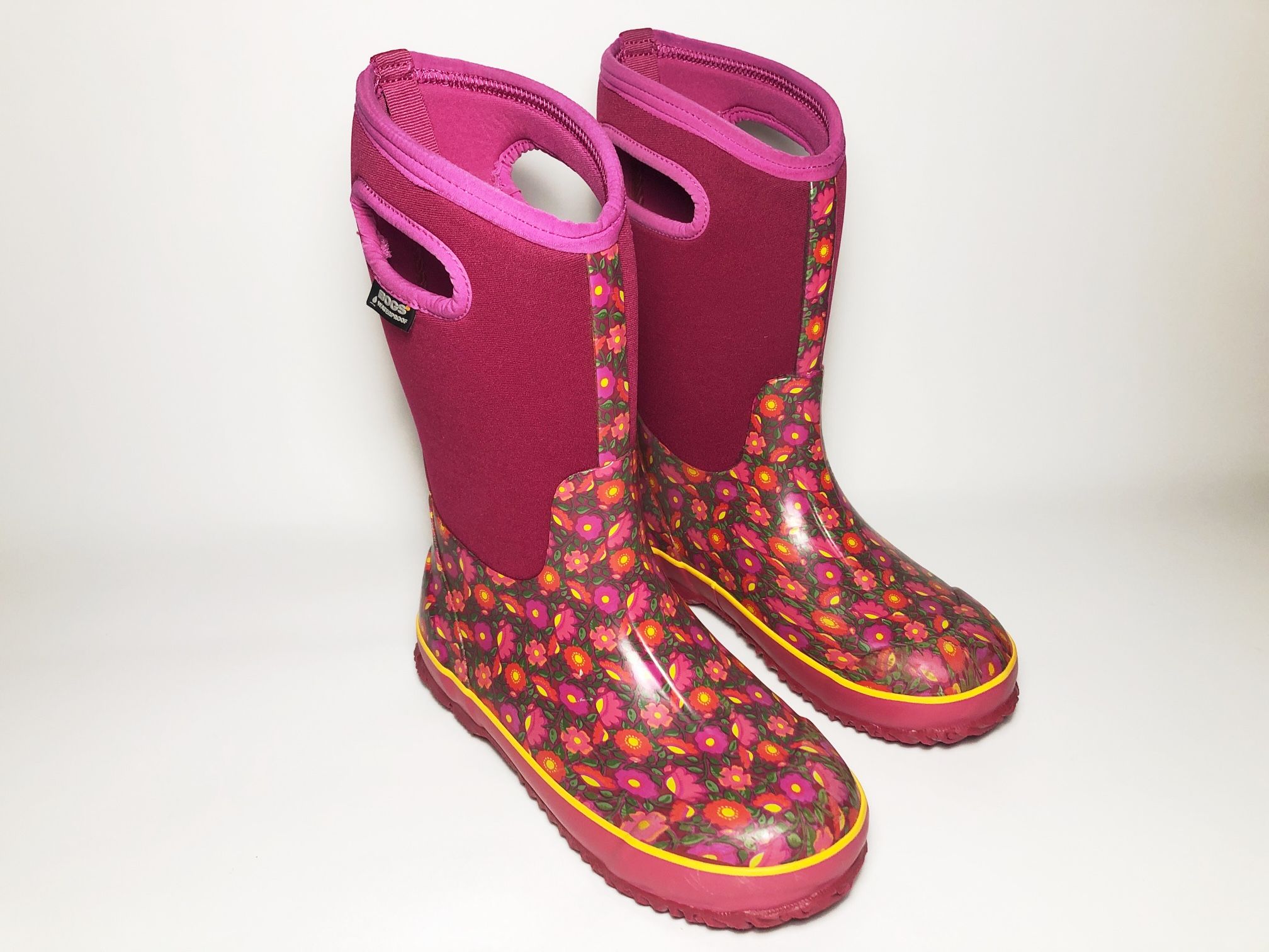 Girls Bogs Sweet Pea Berry Rain Winter Snow Boots Kids Size 4