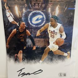 Isaac Okoro Cleveland Cavaliers Signed Autographed 8x10 Photo Beckett COA