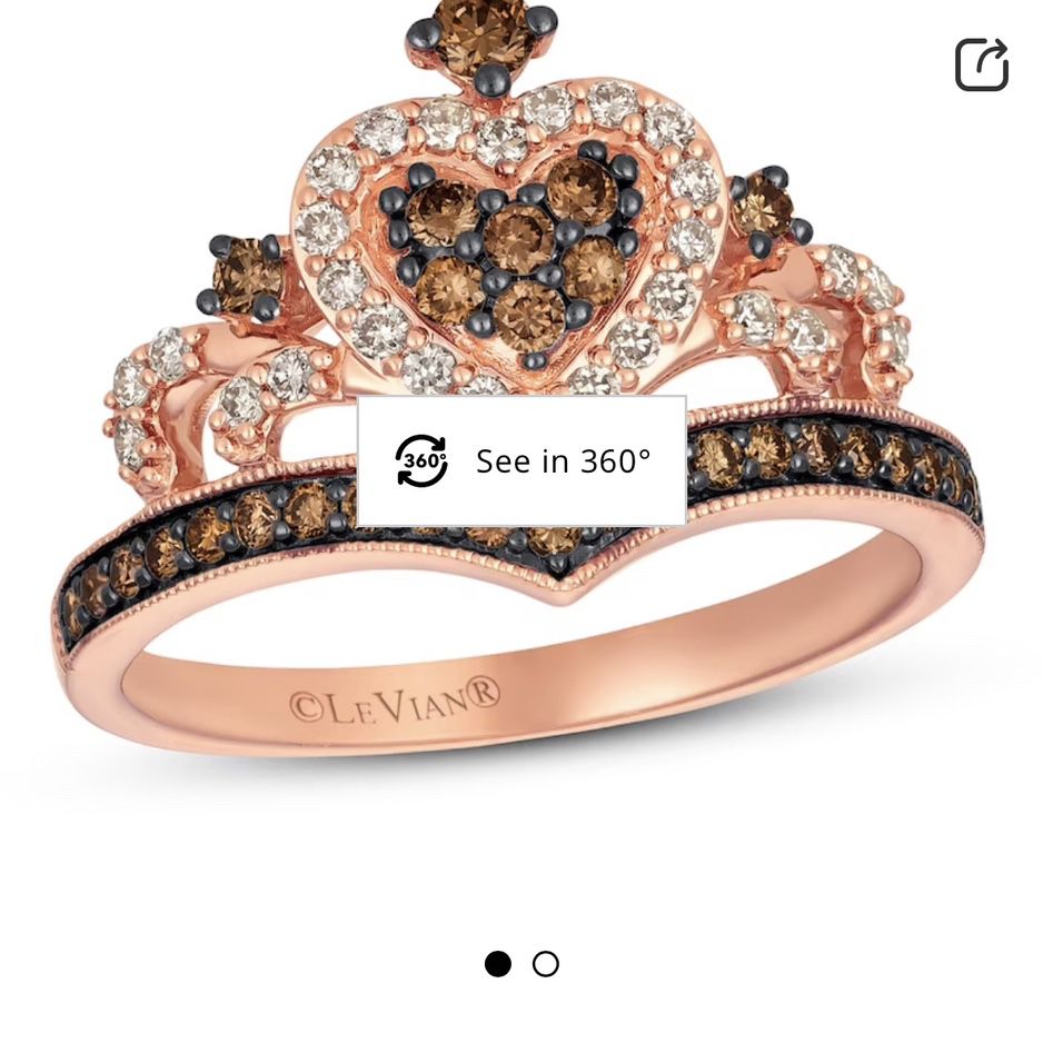 Chocolate Crowned Levian Diamond Ring 