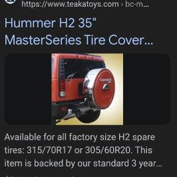 Hummer H2 Spare Tire Cover Black N Chrome for Sale in Buckley