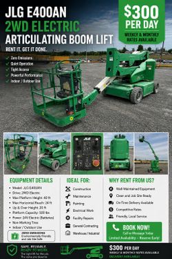 2012 jlg e400an boom lift