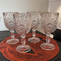 Set Of Four Glass Goblets