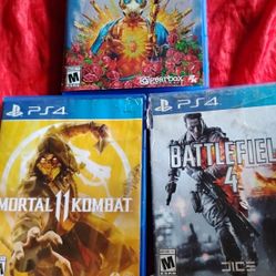 10$ each (we can talk about it) Mortal Kombat 11, Battlefield 4,  Borderlands 3