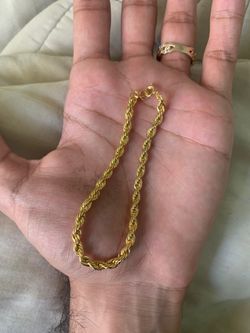 14k gold plated rope chain bracelet Very Shiny Waterproof