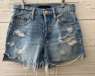 AEROPOSTALE 90s High Rise Cut Off Denim Shorts Distressed Women’s Size 2