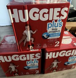 3 Boxes Huggies Plus Little Snugglers