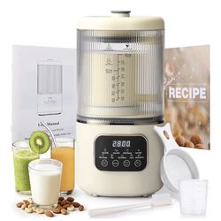 10 in 1 Nut Milk Maker Machine,58oz Auto Soy Milk Maker with 20 Blades,LED Display,Nut Milk Maker with 24H Delay Start&12H Keep Warm,Almond Milk Maker