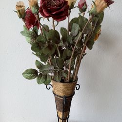 Vase With High Quality Christmas Flowers