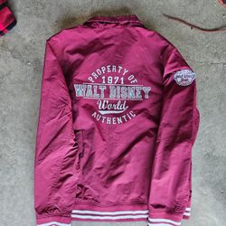 Disney Parks Walt Disney World 1971 Windbreaker Jacket Large Red Full Zip