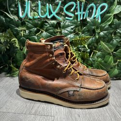 Thorogood American Heritage 6" Steel Toe Boot USA Brown Leather Mens 10 D