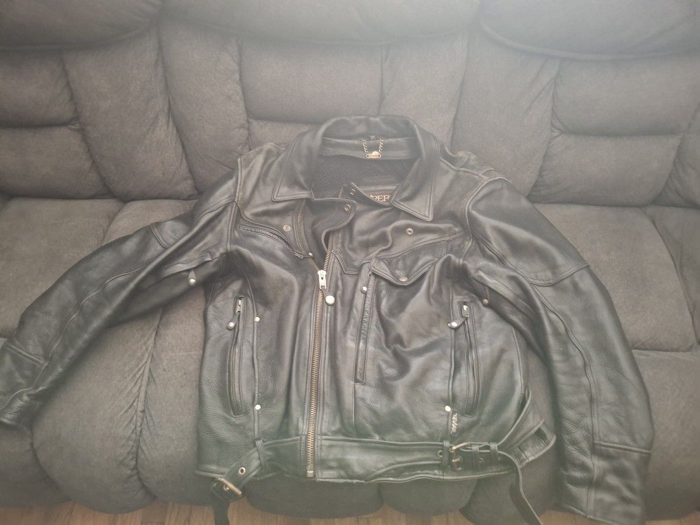 Black Leather Riding Jacket