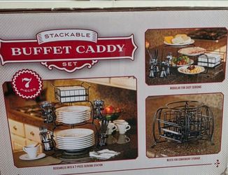 7 Piece Stackable Buffet Caddy Set