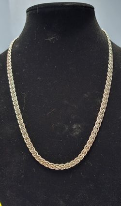 Sterling Silver Serpentine Curb Link Necklace 24"