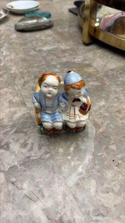 Ceramic Children Figurine Pair