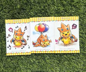 Set of 3x Pikachu Mega Tokyo 2016 released Xy Postcard charizard poncho Wearing