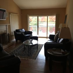 Leather furniture Set . Couch ,Love seat, Chair and Ottoman. Plus coffee  table  and end Tables