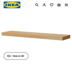 IKEA Desk Shelf Using Wall shelf 43 1/4x10 1/4 " Stainless Legs 4.5” 