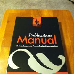 Book: Publication Manual