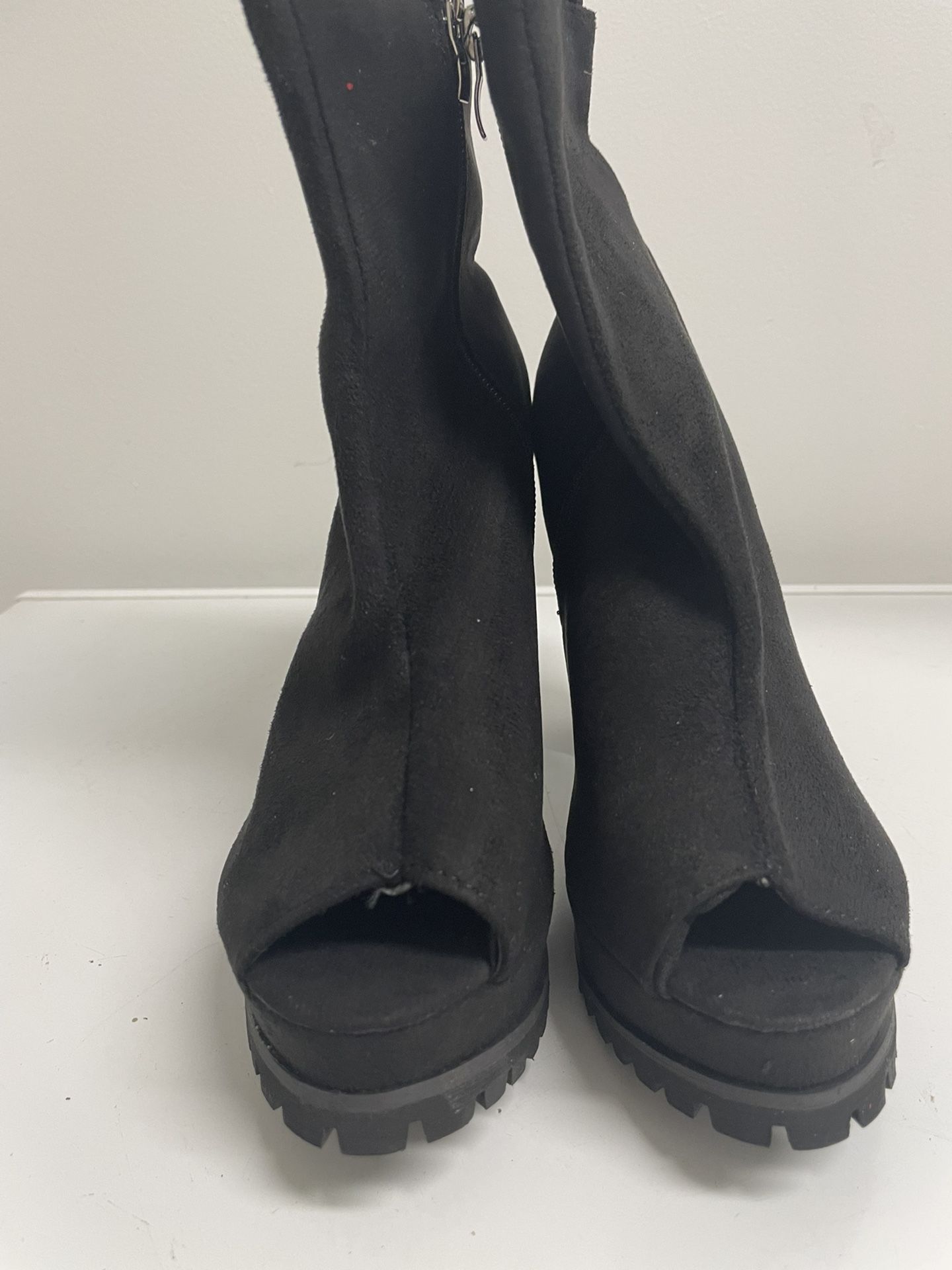 Ladies Mid Open Toe Heels