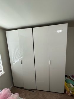 Free IKEA White Wardrobe Closet Set with Doors