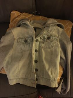 Denim jacket sweatshirt