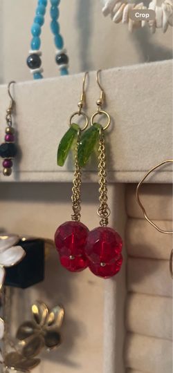 Cherry Dangle Drop Earrings