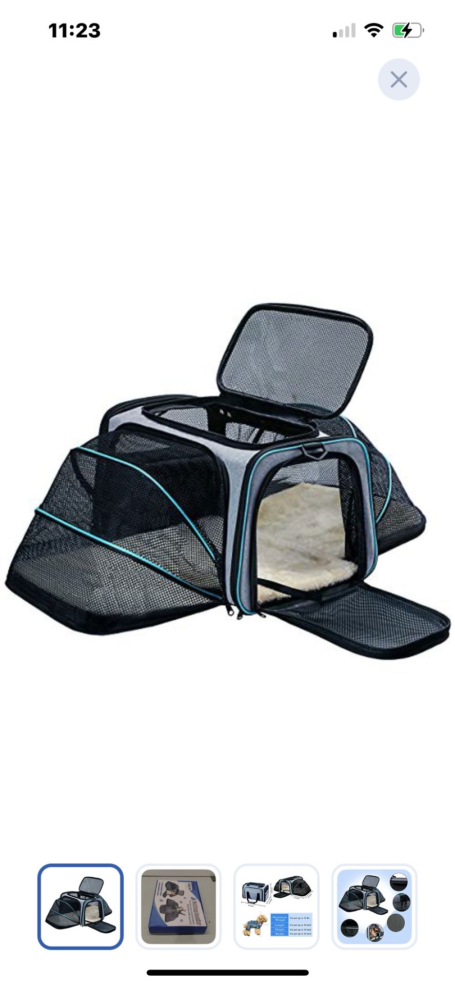 “New”pet Carrier “Both Sides Expand & Top Opens”retail$39