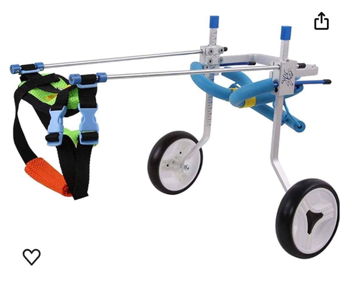 Adjustable Dog Cart/Wheelchair for Back Legs, Pet/Doggie Wheelchairs Dog Cart Small Pets/Dogs to Restore Mobility-XXS