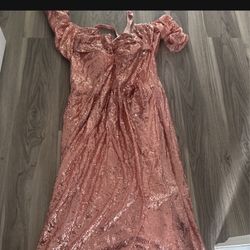 Plus size sequin evening dress