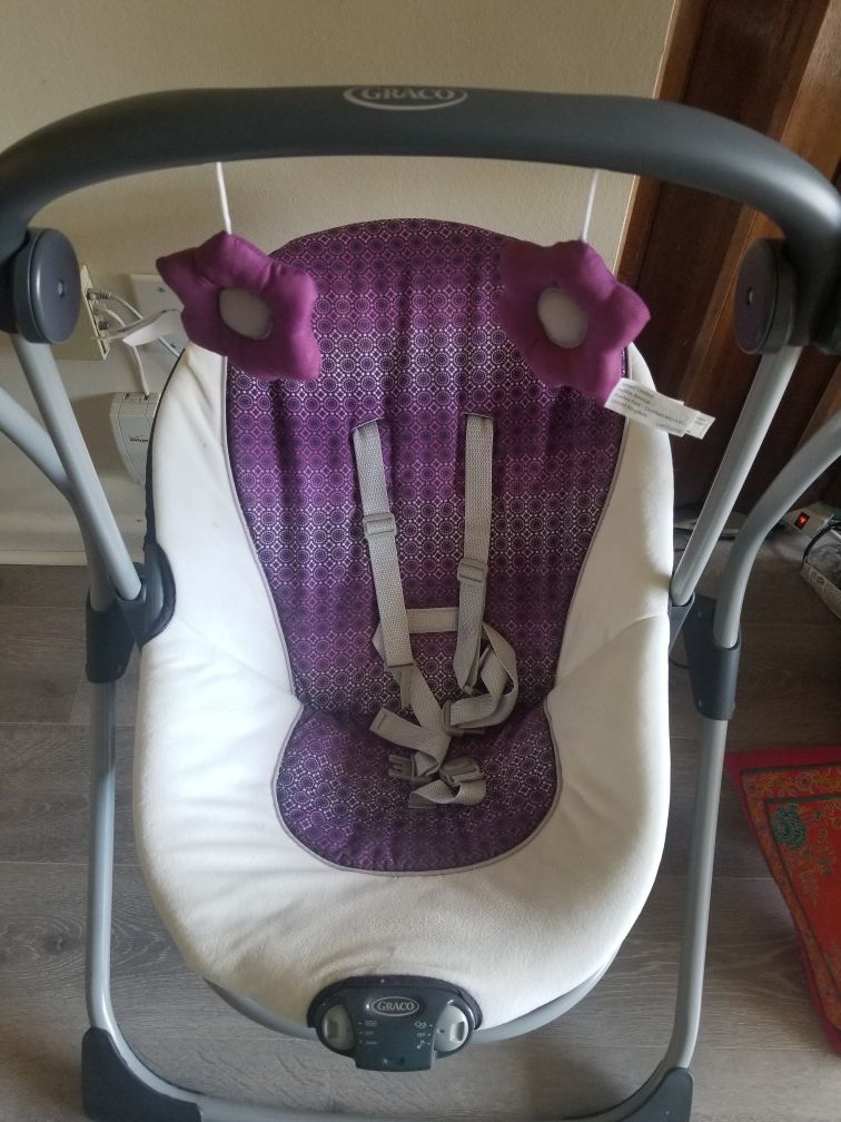 Gently used Graco Cozy Duet Baby Swing
