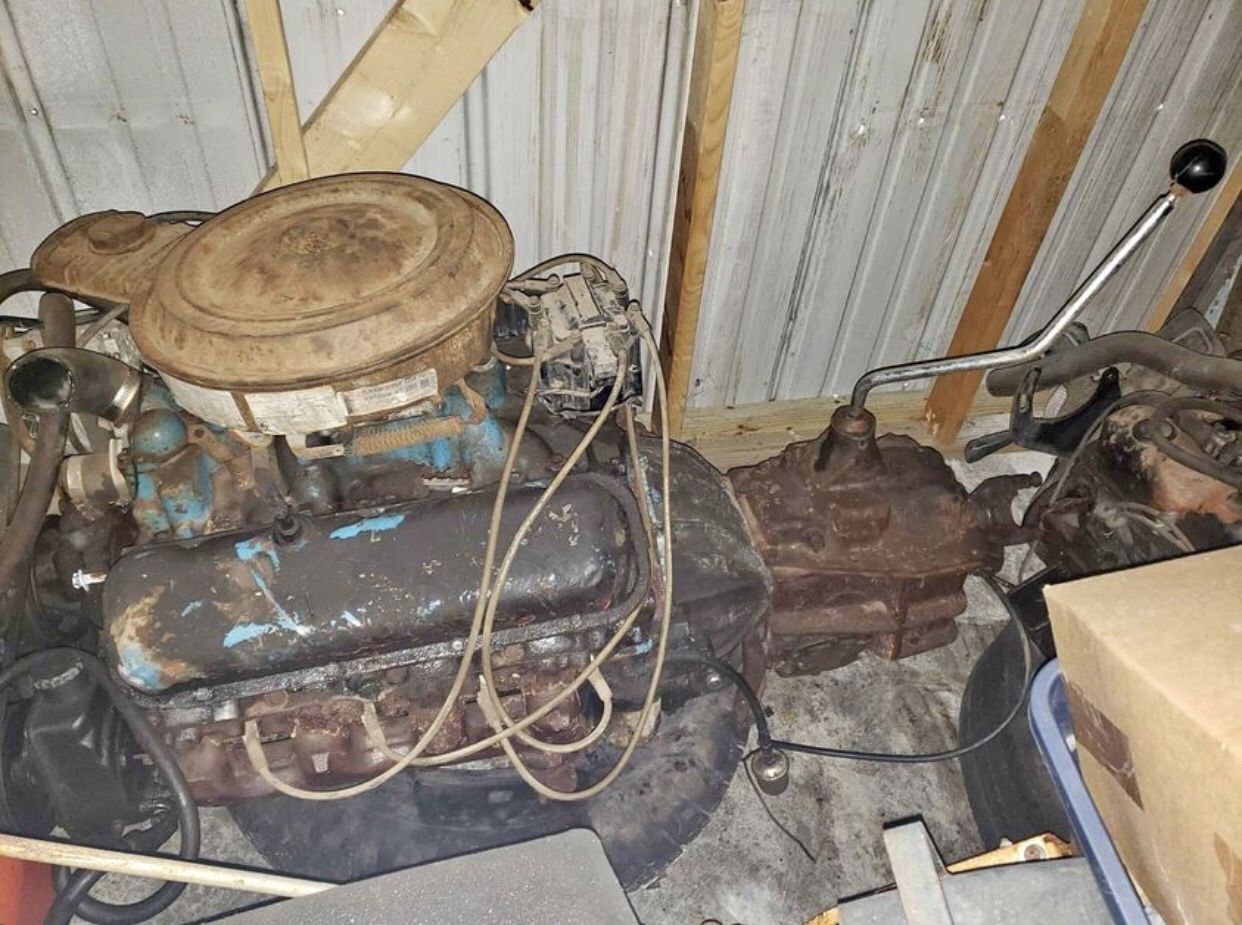 Gm Chevy 366 big Block Motor And Manual Transmission 1 Ton