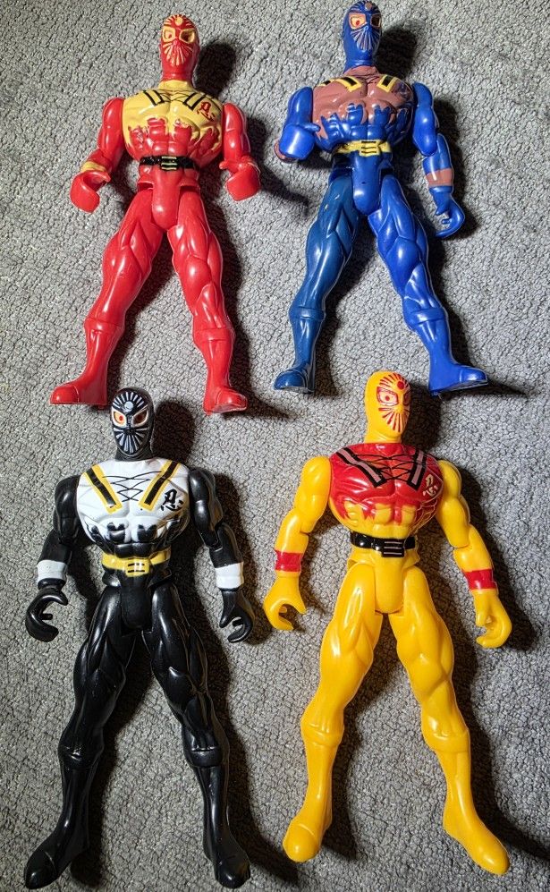 6" Vintage Secret Ninja Force Action Figures Lot Of 4