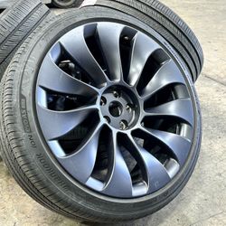 21” OEM 2024 Tesla Model Y wheels Performance 21 inch rims Hankook EV tires 75%